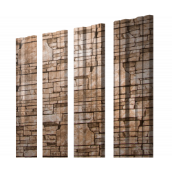 Штакетник Twin 0.45 Print Elite Sand Stone TwinColor